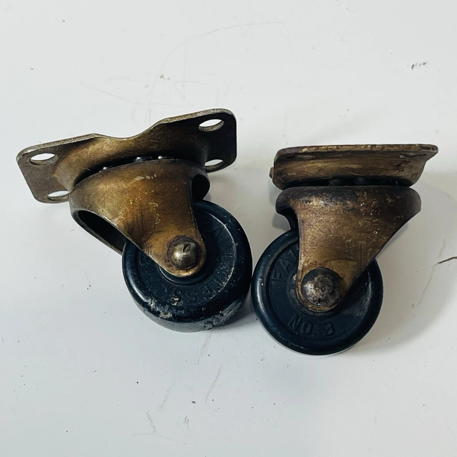 Heavy-Duty Swivel Caster Set: 3 Rubber Wheels on Stem - Mix & Match Options