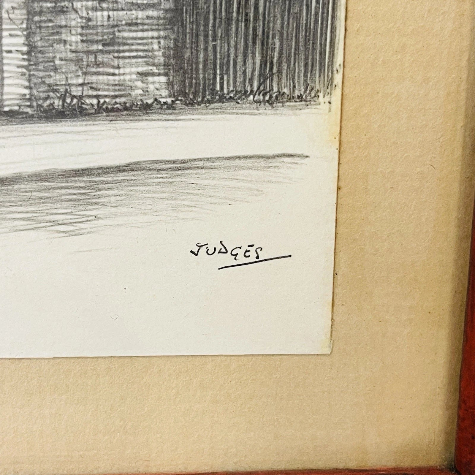 Vintage Ann Hathaway’s Cottage Print Stratford on Avon Home Office Accent Decor
