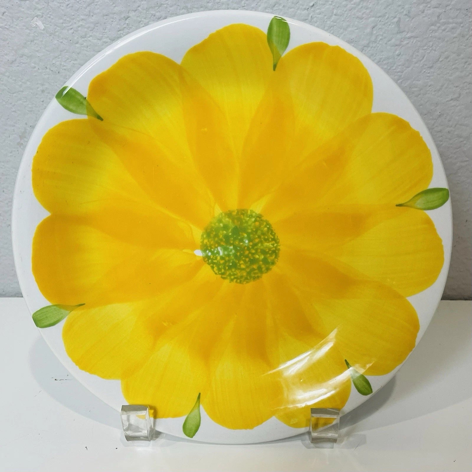 San Giovanni Valdarno Ironstone Ceramica Floral Hand Painted Italy Plate 8”
