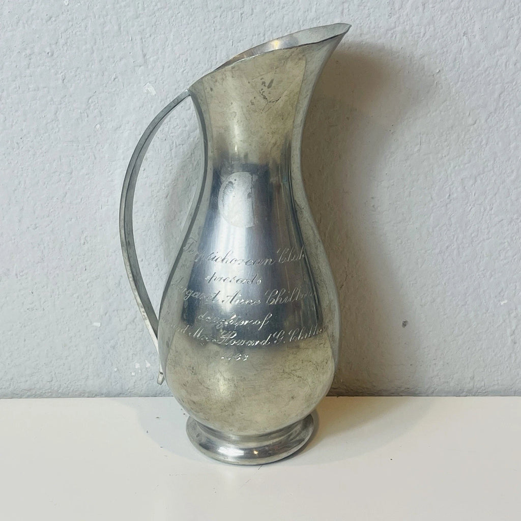 Imperfect Vintage Mid Century Royal Holland Pewter Championship Trophy 1963