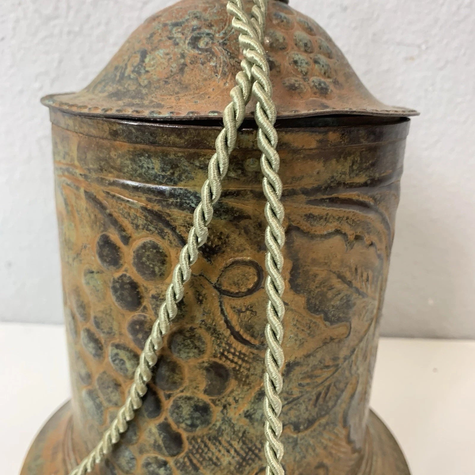 Japanese Style Tea Tin Canister Caddy With Decorative Rope