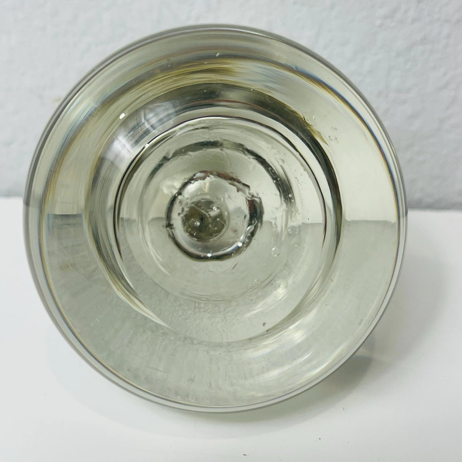 Clear Art Glass Pear: Murano-Style Paperweight for Home Decor, Vintage-Inspired Collectible.