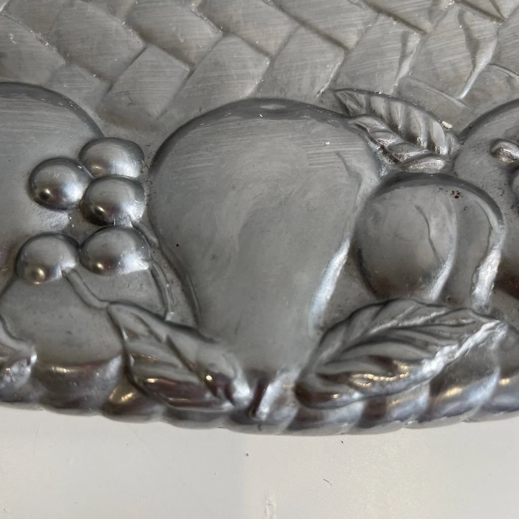 Lenox Grape Weave Handled Serving Platter: Pewter Metal Alloy