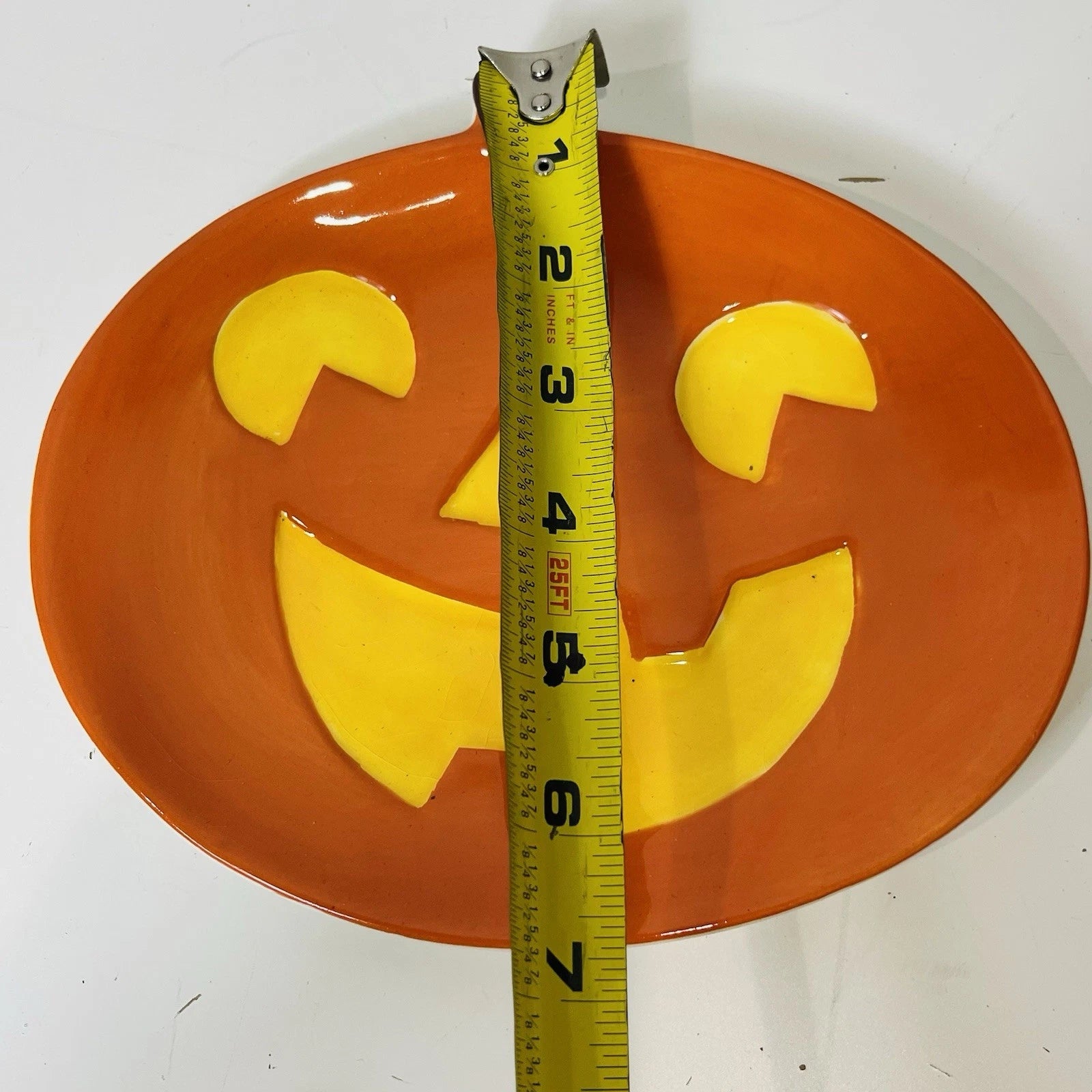 Vintage Boston Warehouse Jack-O-Lantern Shaped Snack Plate Serving Set Of 4