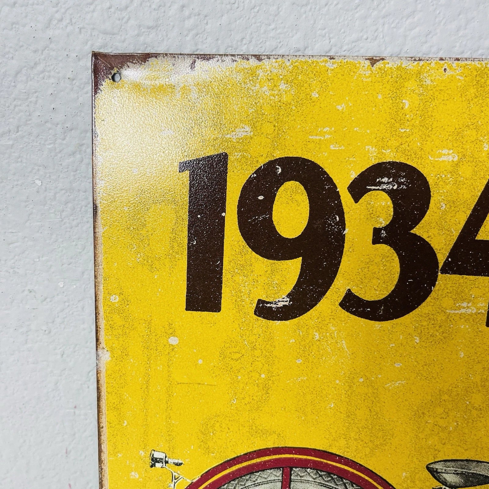 Tin Sign Decorative Sign 1934 Indian Motorcycle Accent Decor