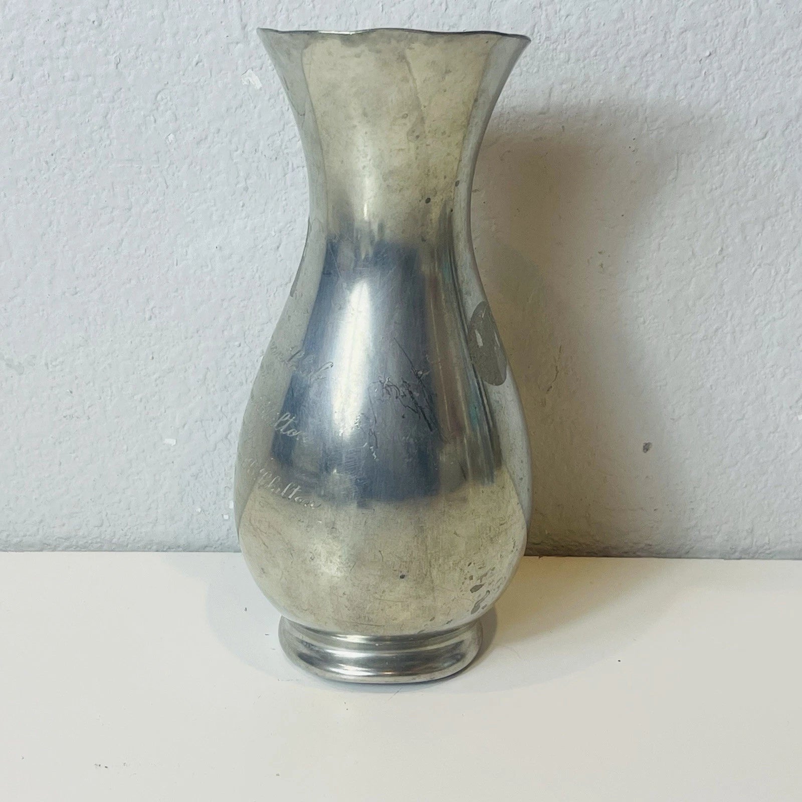 Imperfect Vintage Mid Century Royal Holland Pewter Championship Trophy 1963