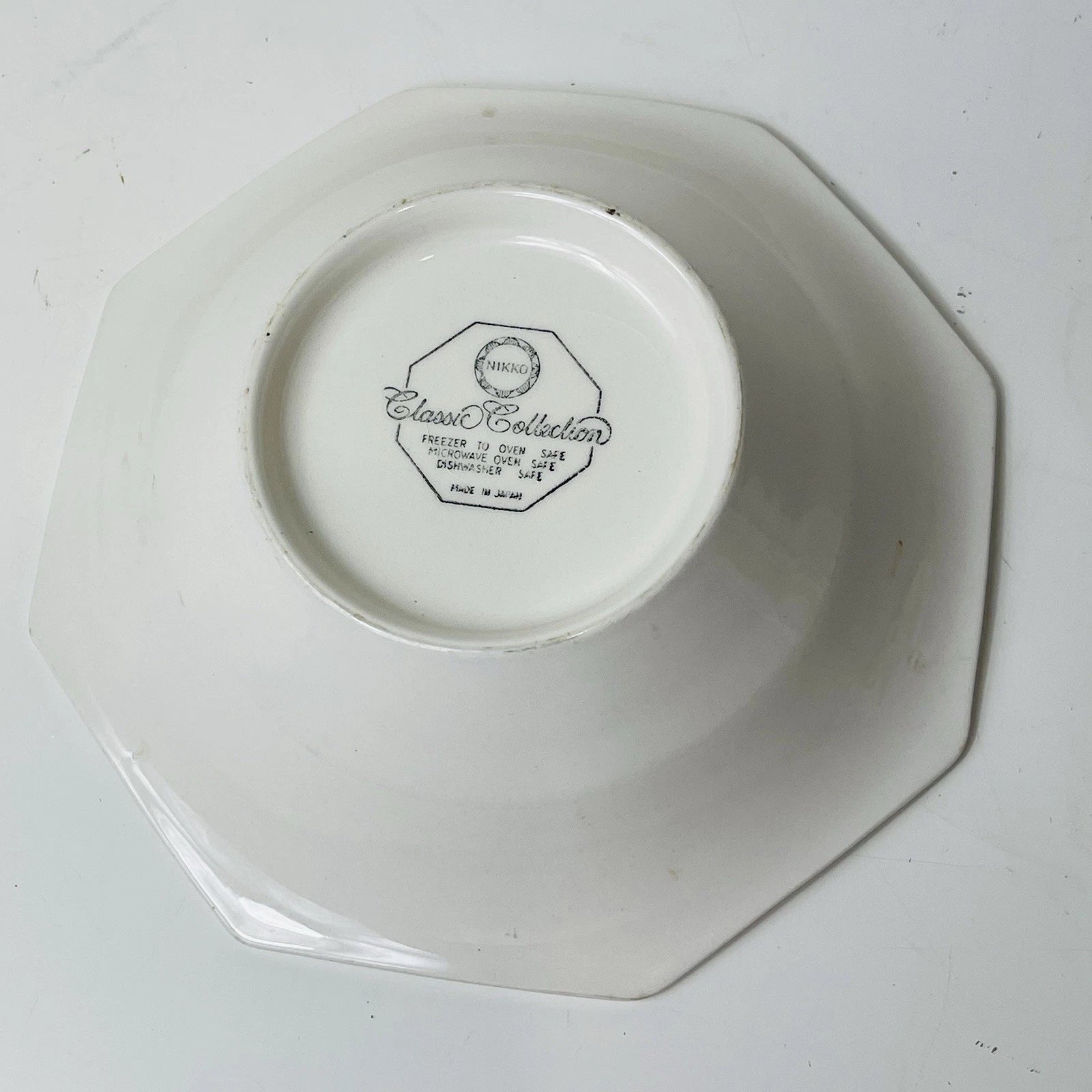 Set Of 2 Nikko Classic Collection Magenta Cereal Bowls Octagon Made Japan