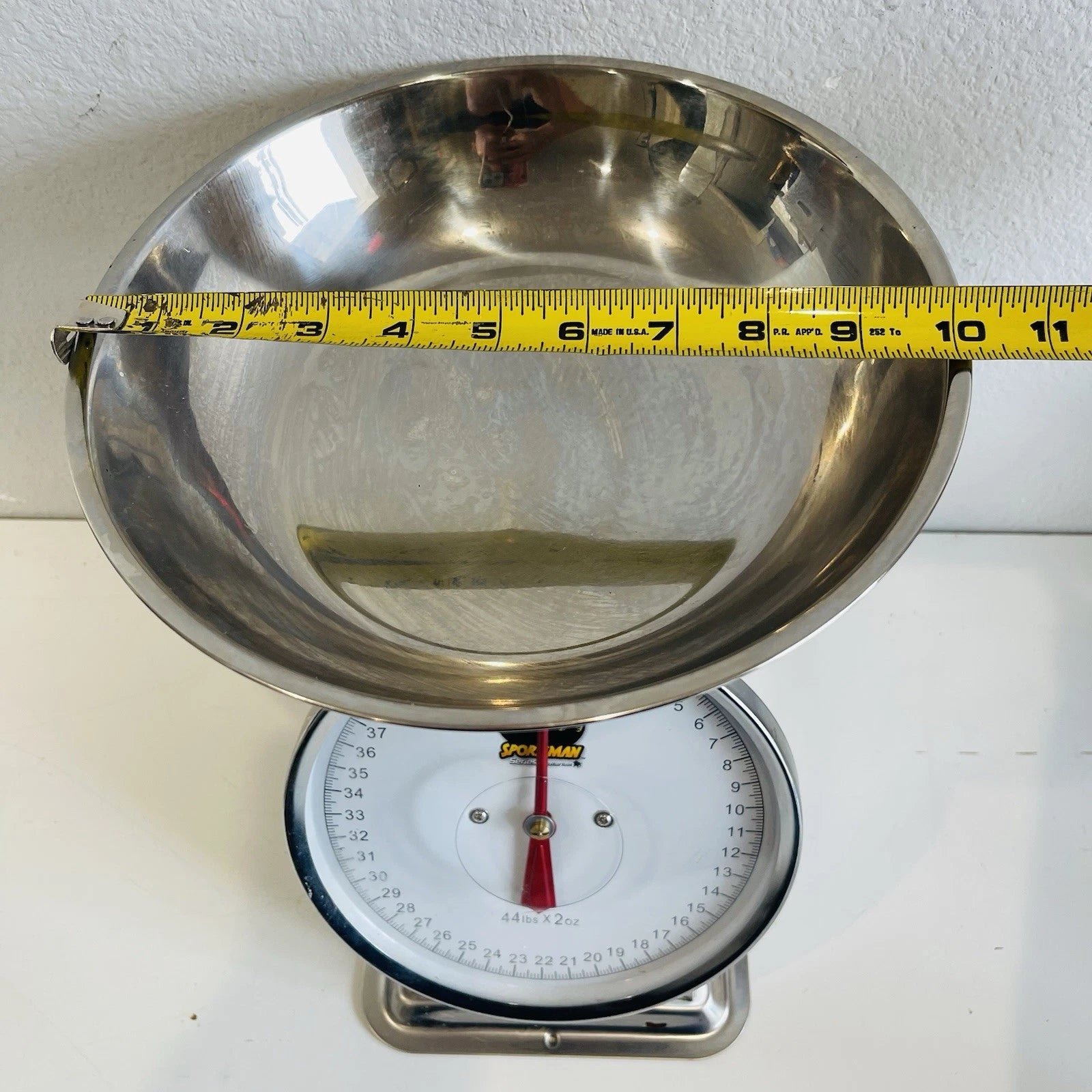 Sportsman 44 lb. Dial Platform Scale with Stainless Steel Produce Dish