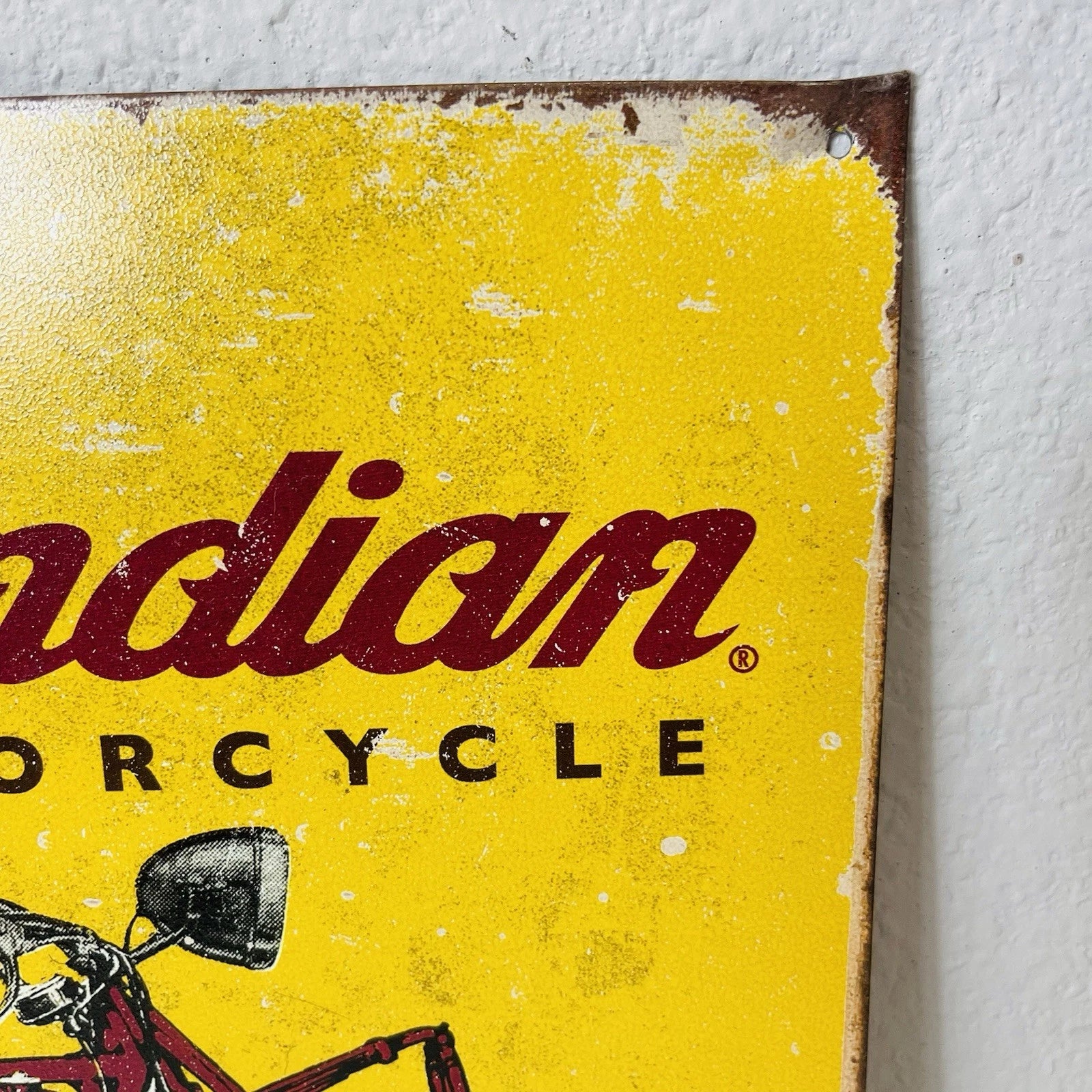 Tin Sign Decorative Sign 1934 Indian Motorcycle Accent Decor
