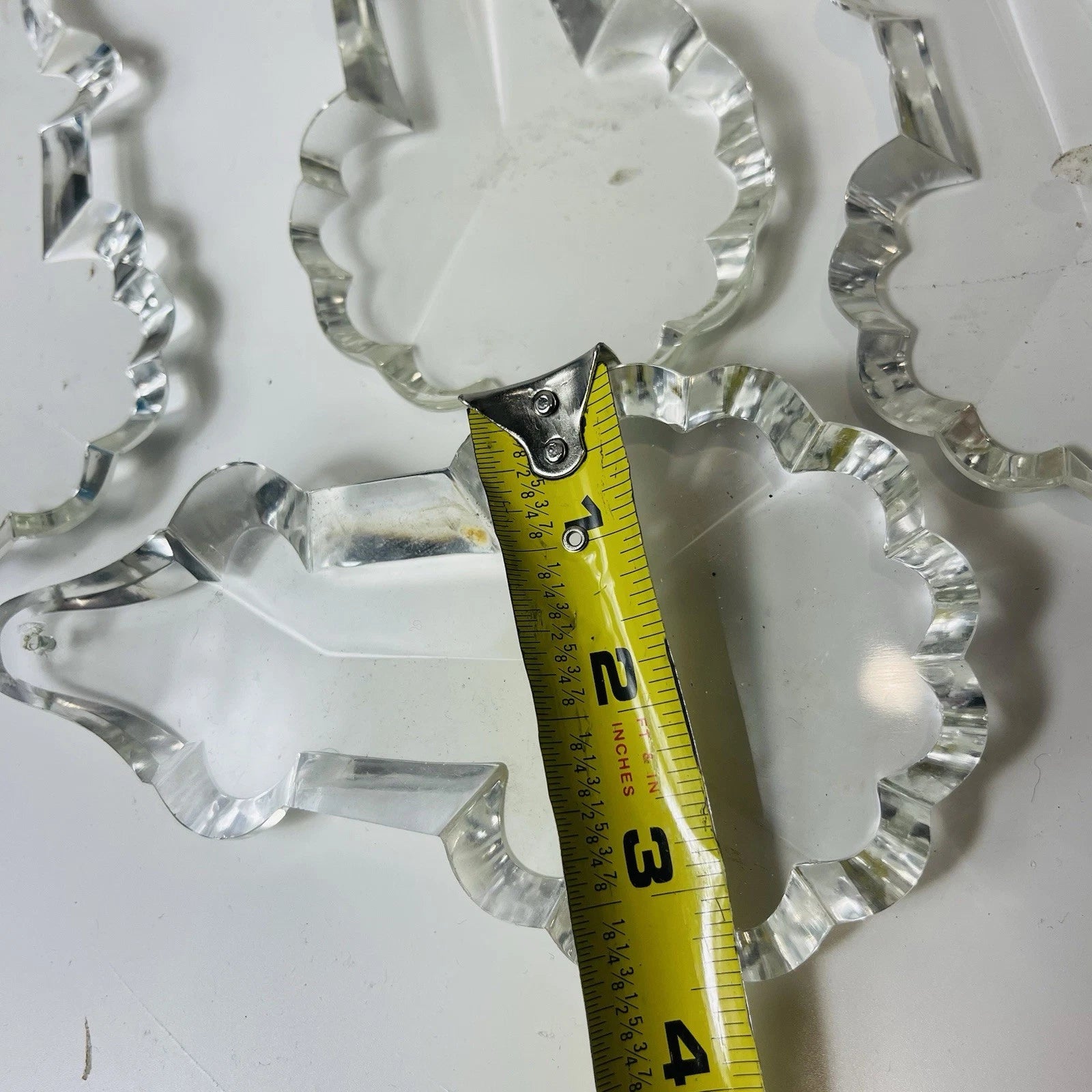 Vintage Assorted Lead Crystal Pendalogue Chandelier, 5-Piece, Antique Quality