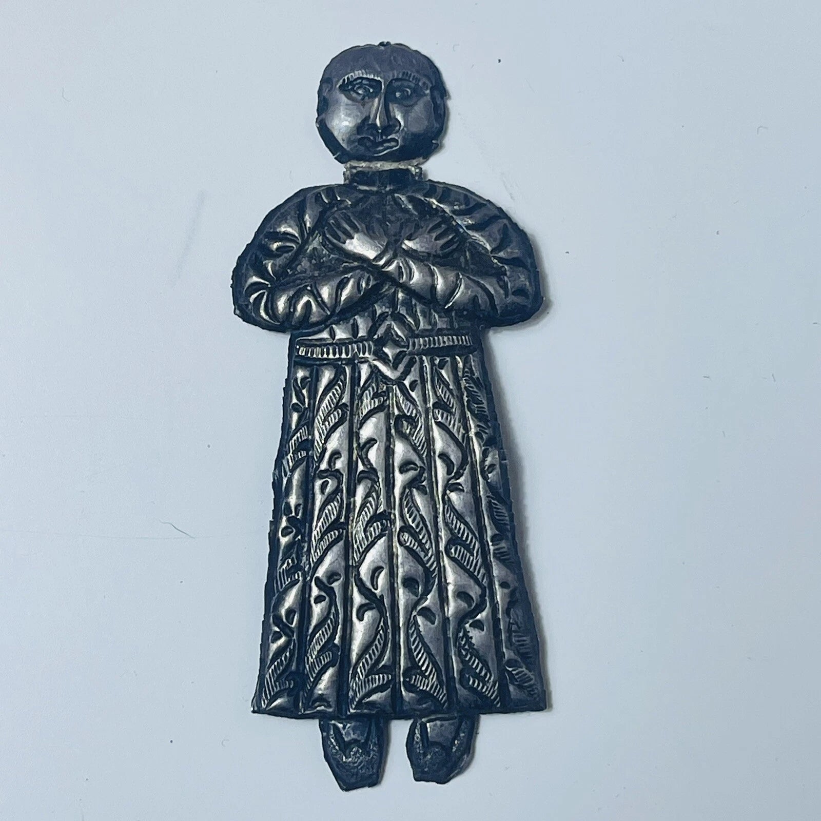 Egyptian Ornament Silver Tone Mold RARE Marked DDYY! Collectible!