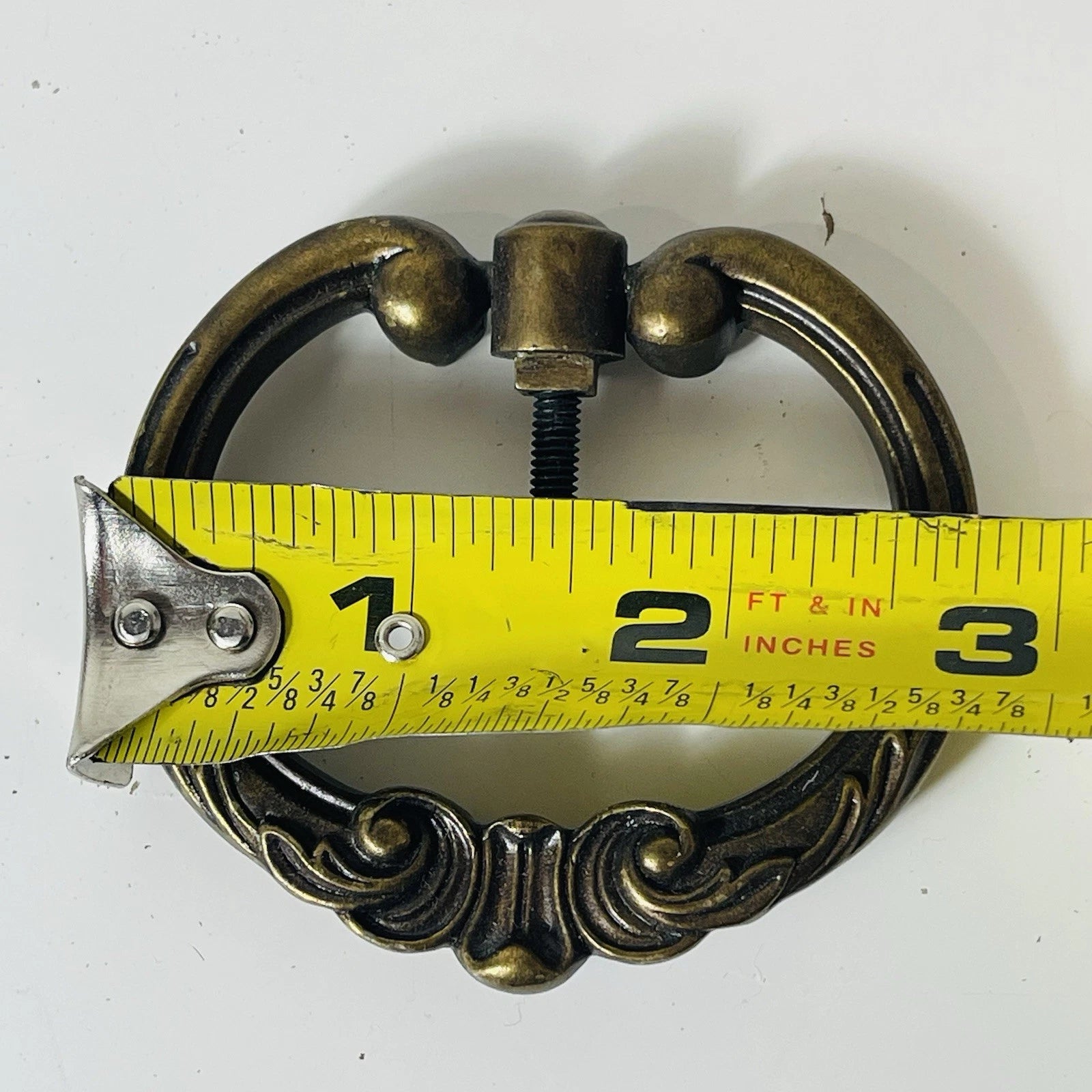 Vintage Brass Lot Of 9 Ring Pull Furniture Hardware Home Accent Arts Crafts