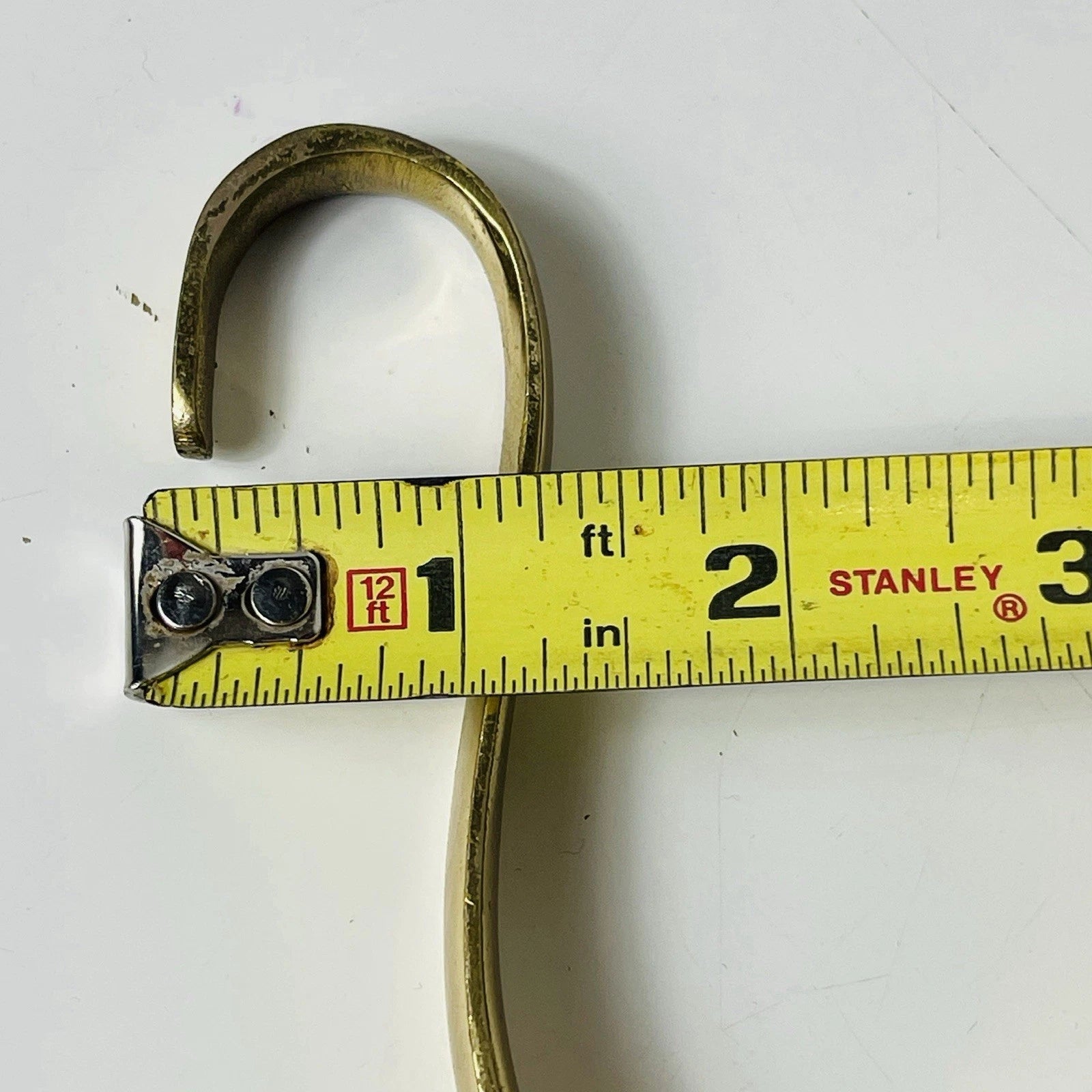 Santa Claus Brass Stocking Hanger Christmas Hook Holder Holiday Wreath And Staff