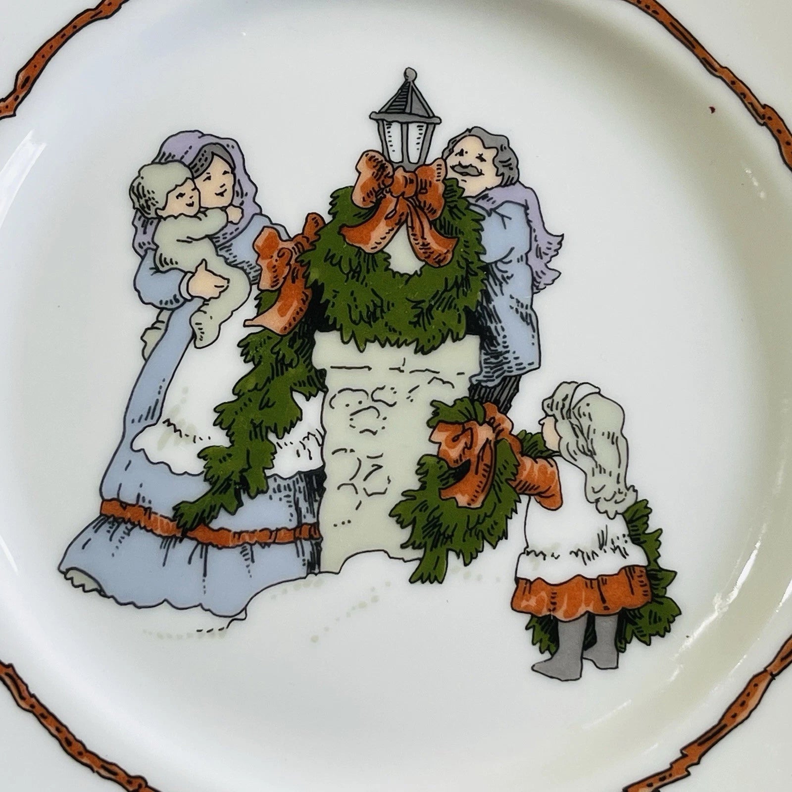 Fitz and Floyd "Deck the Halls" Collectible Salad Plate Set of Two - Decorative.