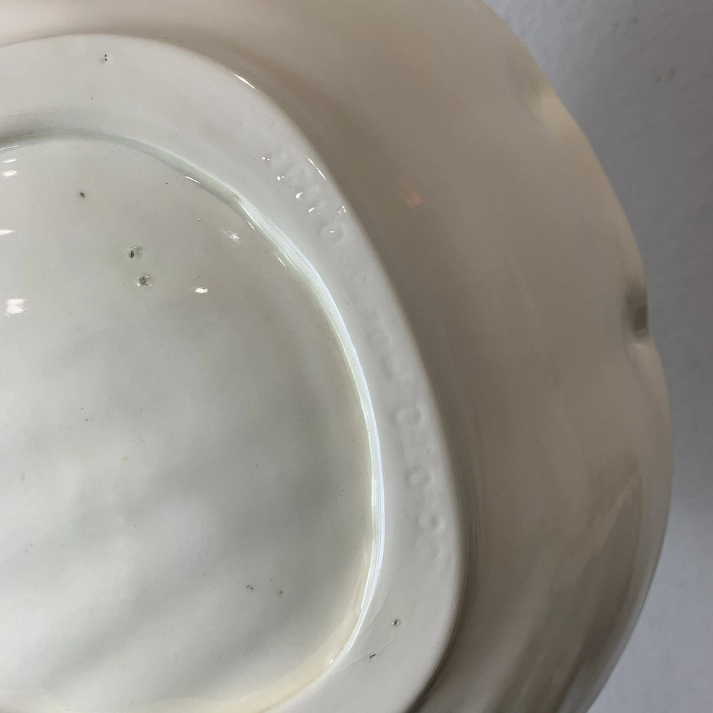 Ceramic Clam Seashell Chip Server Bowl White Vintage MCM