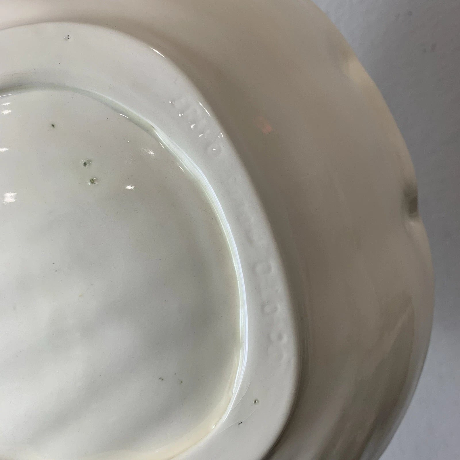 Ceramic Clam Seashell Chip Server Bowl White Vintage MCM