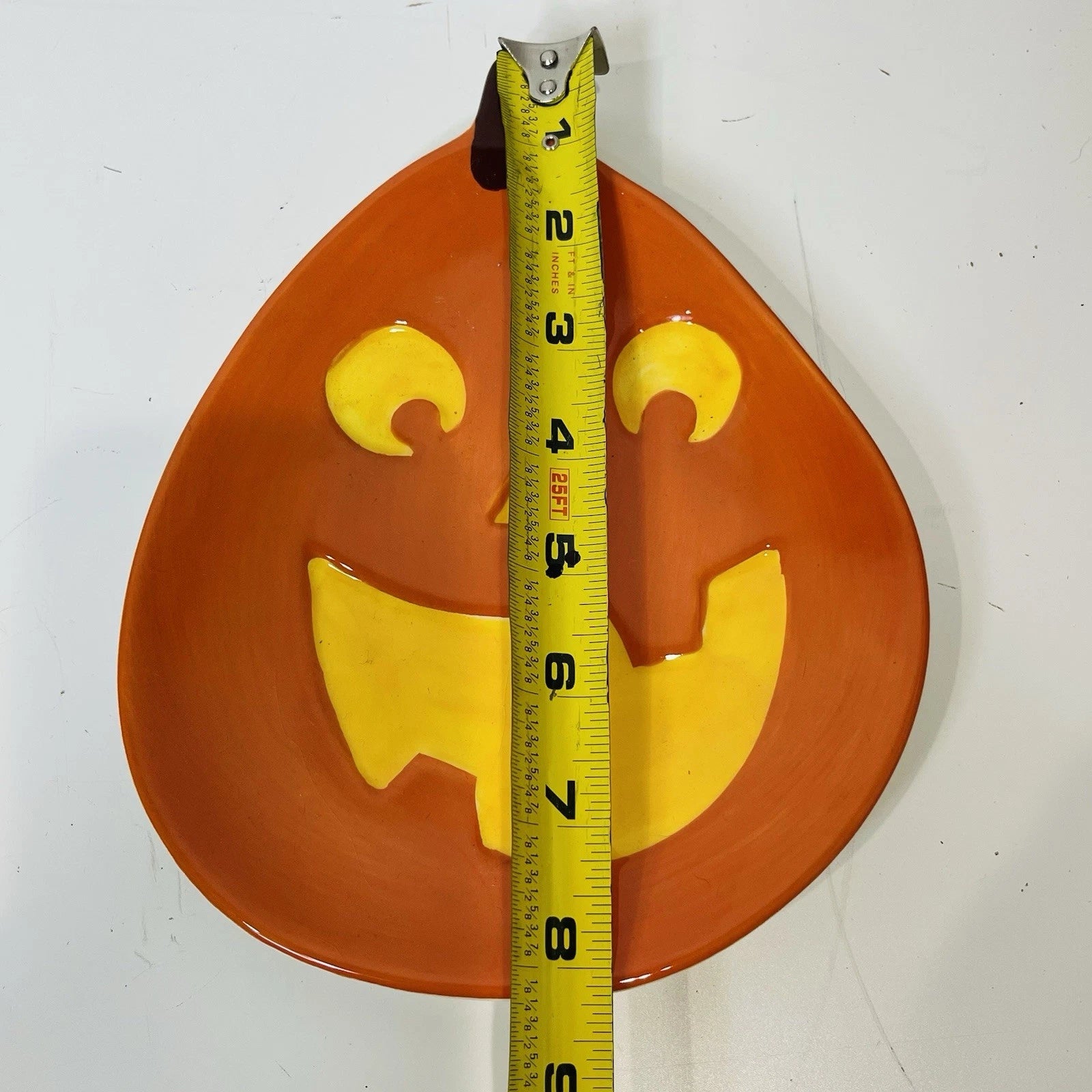 Vintage Boston Warehouse Jack-O-Lantern Shaped Snack Plate Serving Set Of 4