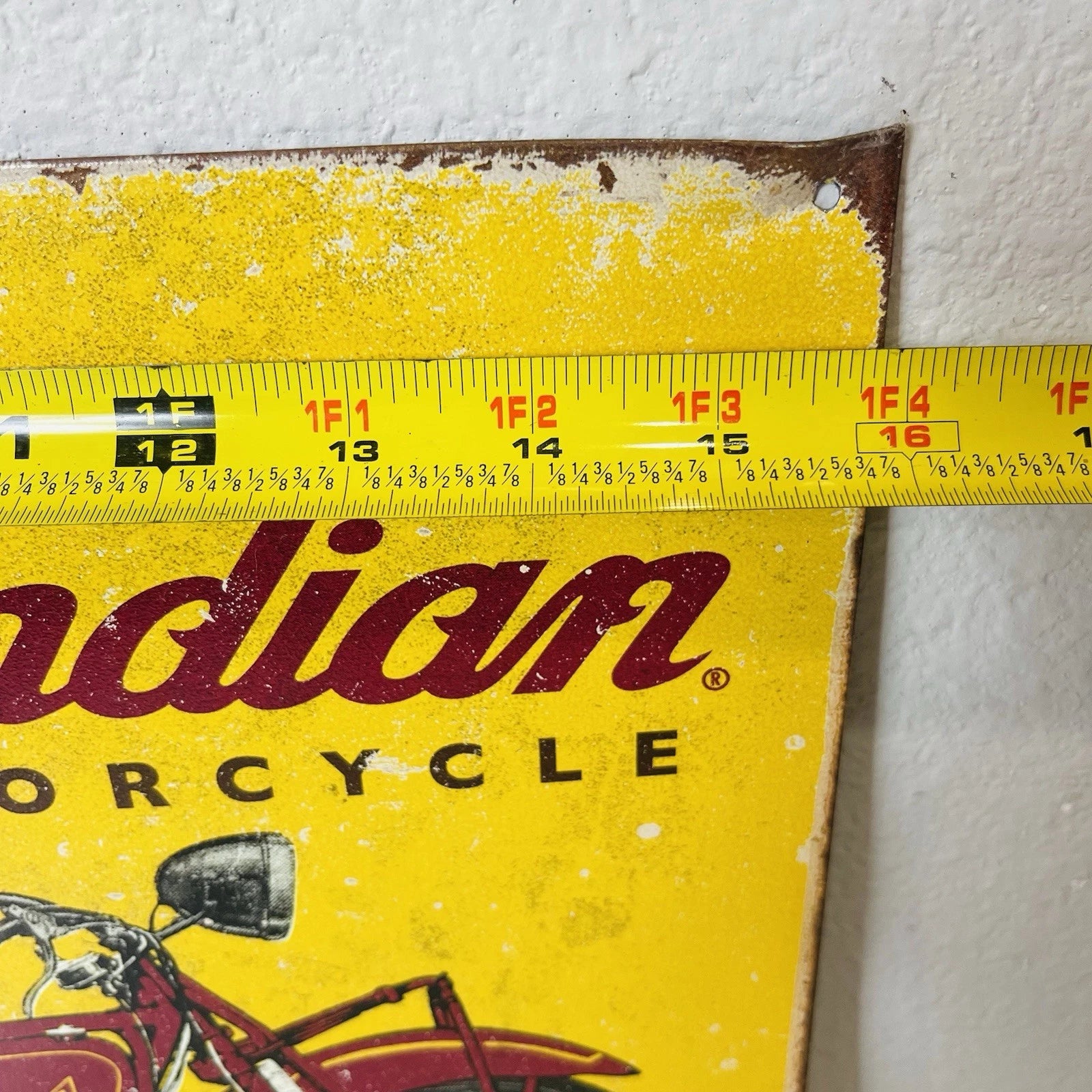 Tin Sign Decorative Sign 1934 Indian Motorcycle Accent Decor