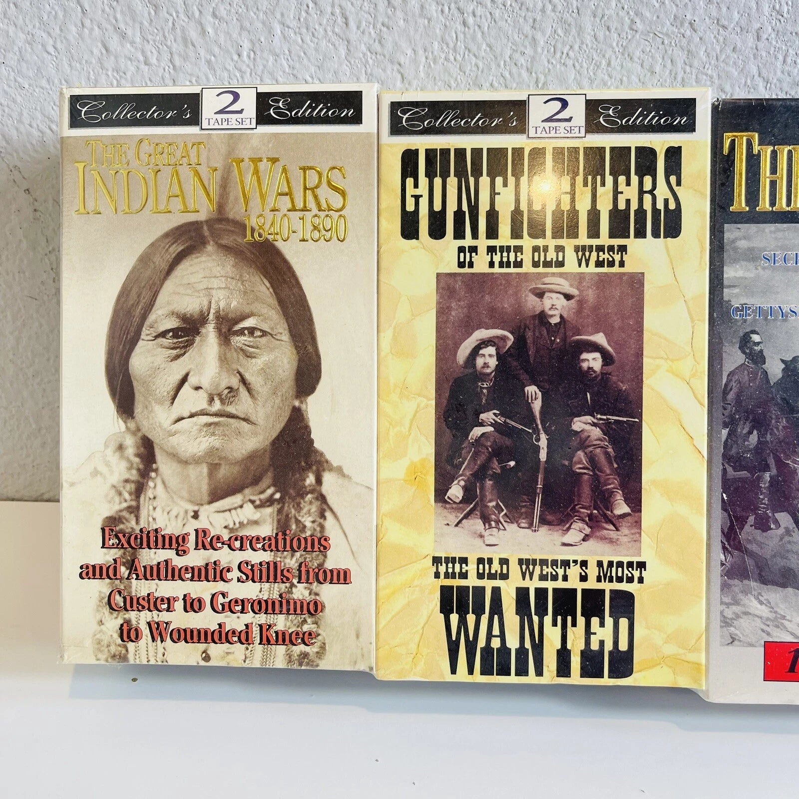 Collectors Edition 10 tape set The Great Indian Wars Gunfighters The Civil War