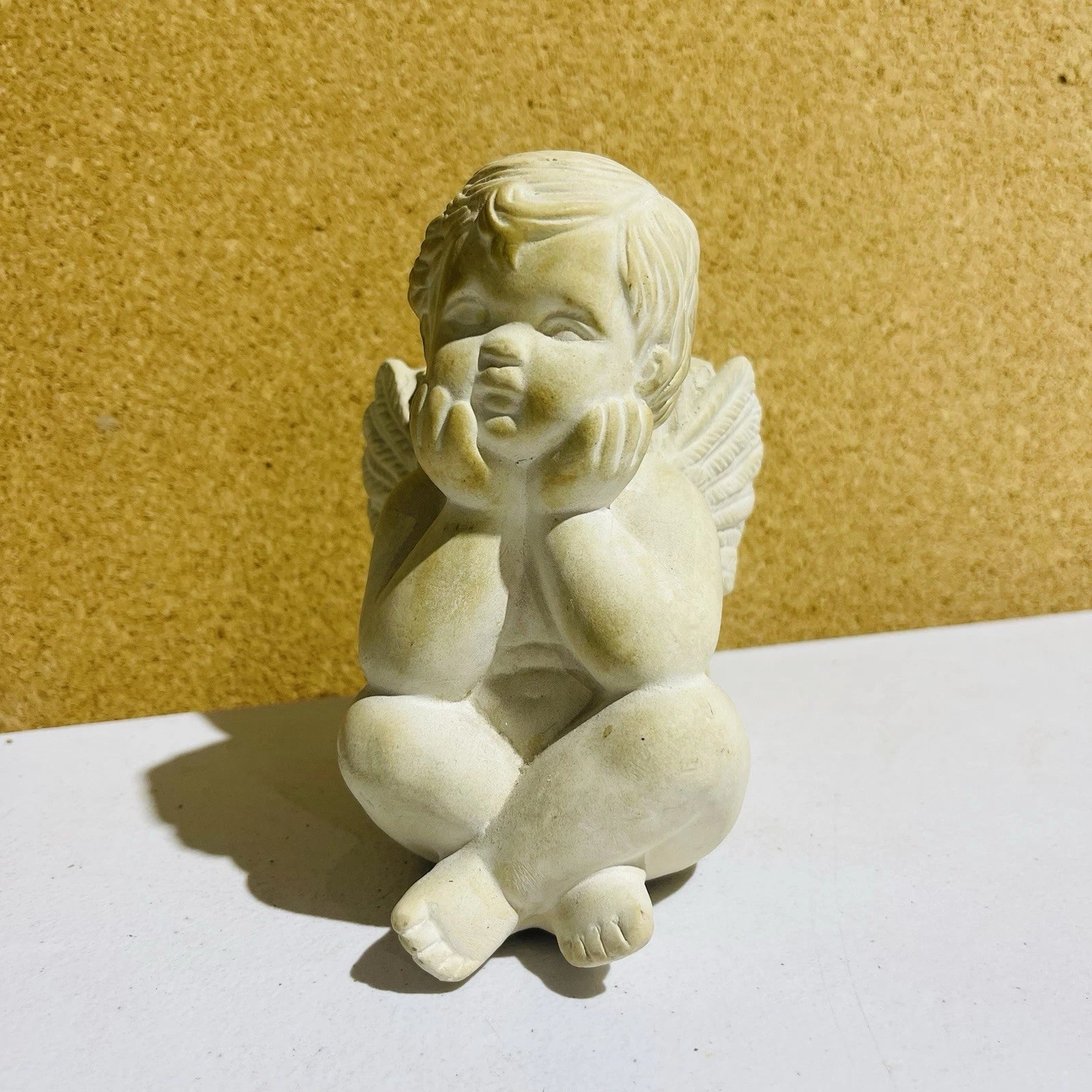 Levenger Small Cherub Child With Wings Pen Pencil Paint Brush Holder Decor