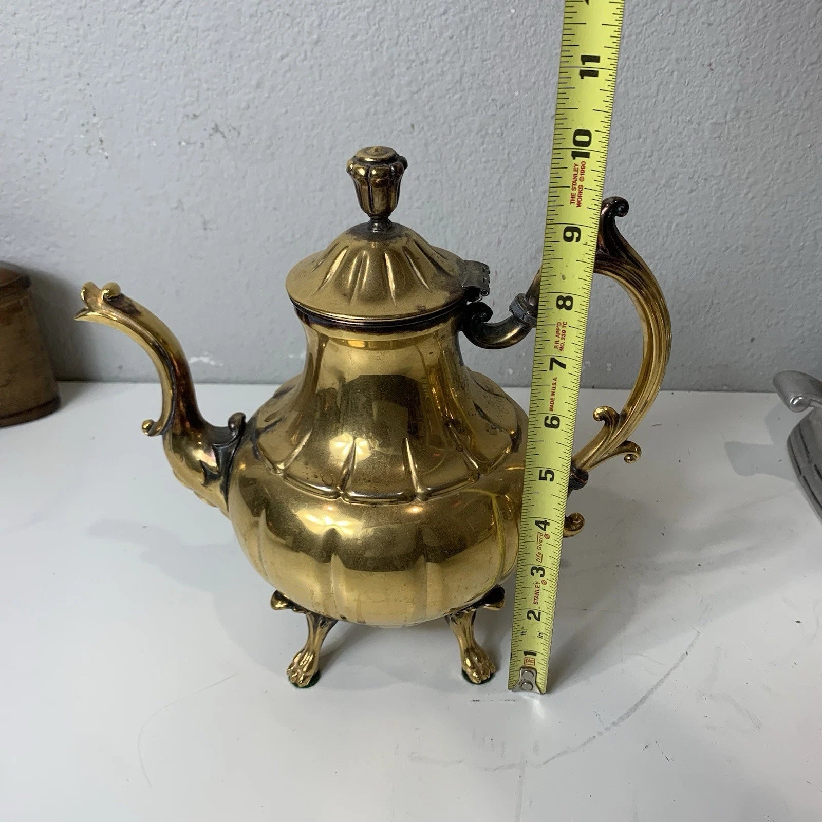 Vintage Commonwealth Silver Inc Gold 24k Electroplated Teapot