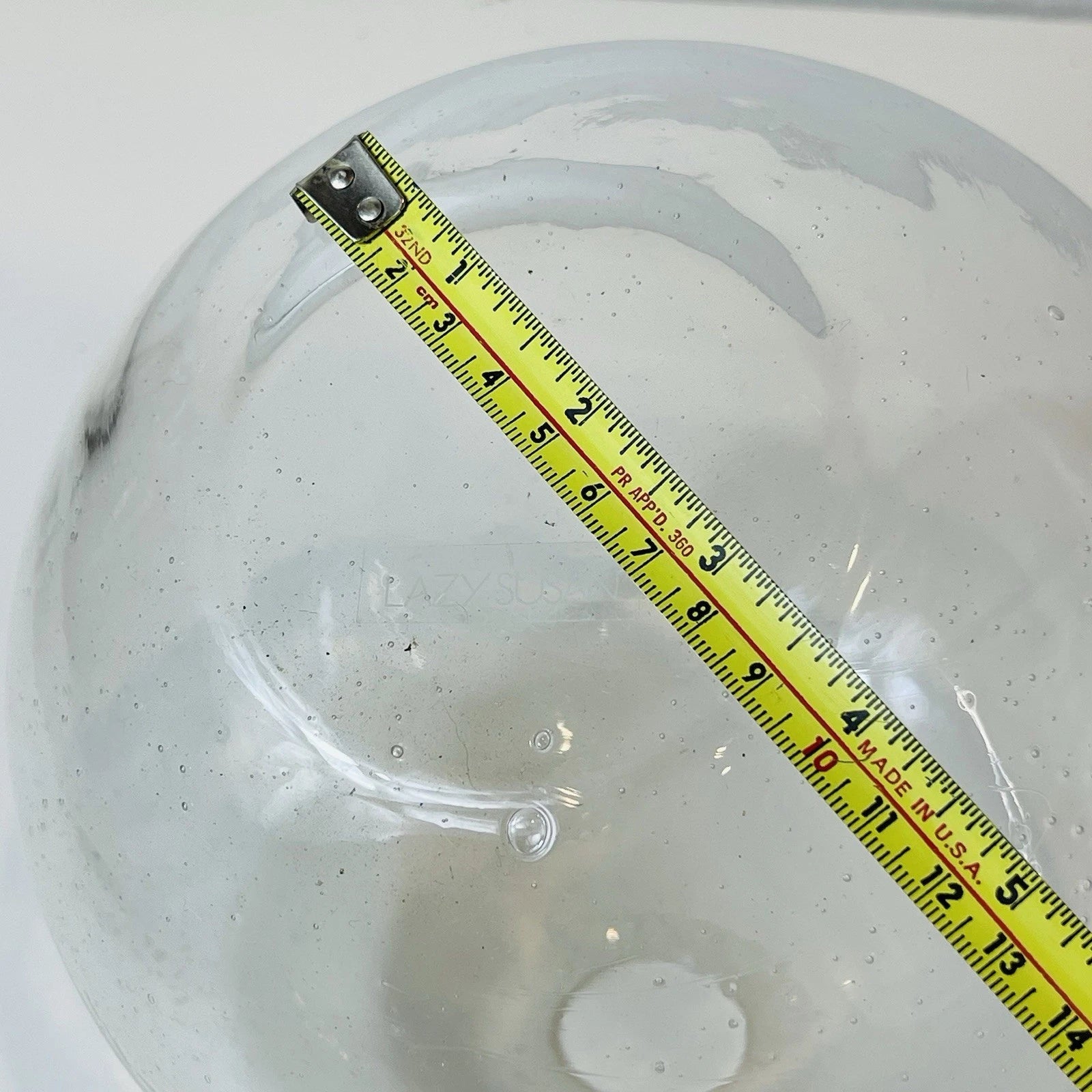 Lazy Susan Vase Decanter Frosted Glass Clear Kitchen Decor Mid Century Modern