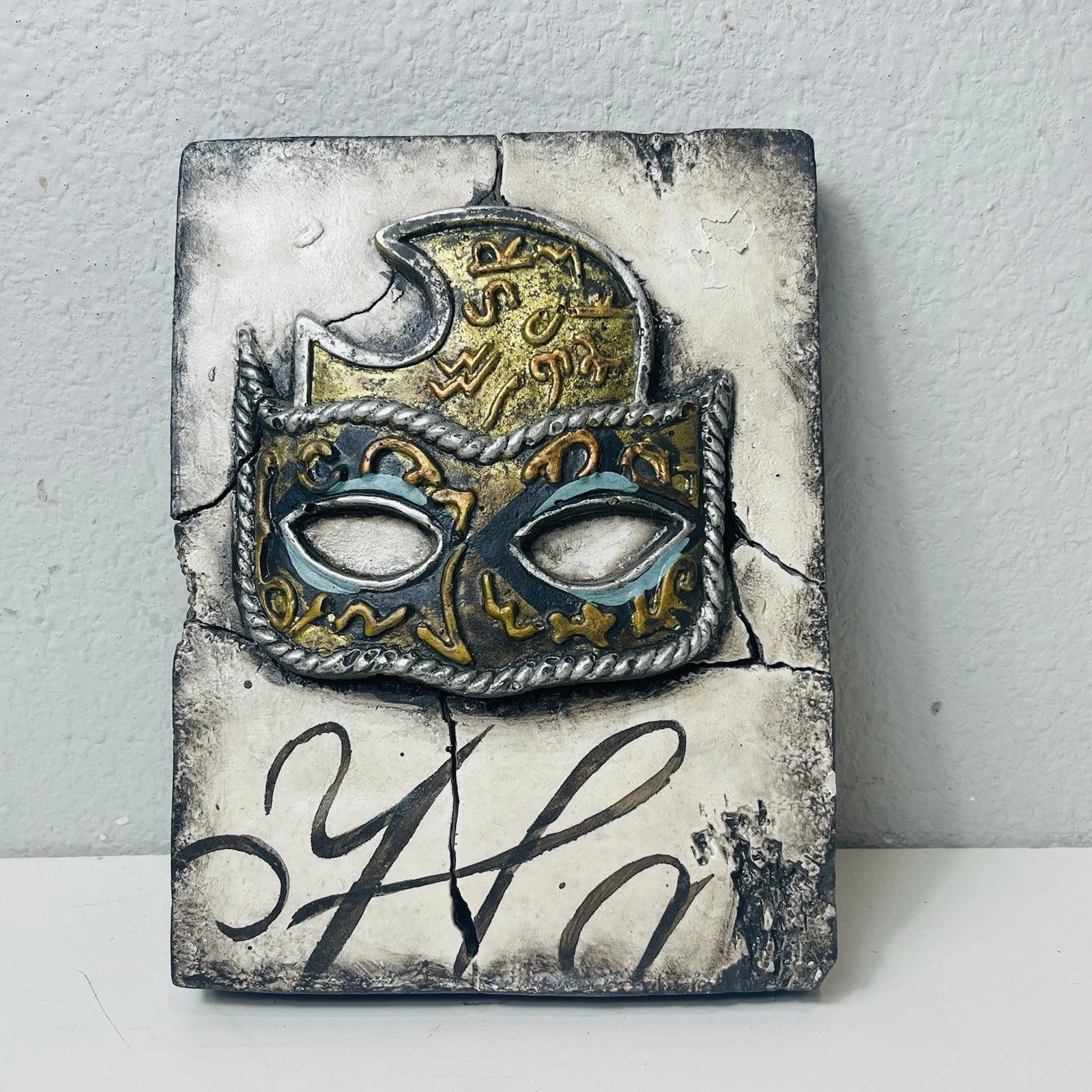 Placa de parede colecionável vintage 2003 DISENYO ARTS azulejo pendurado decoração escritório em casa-