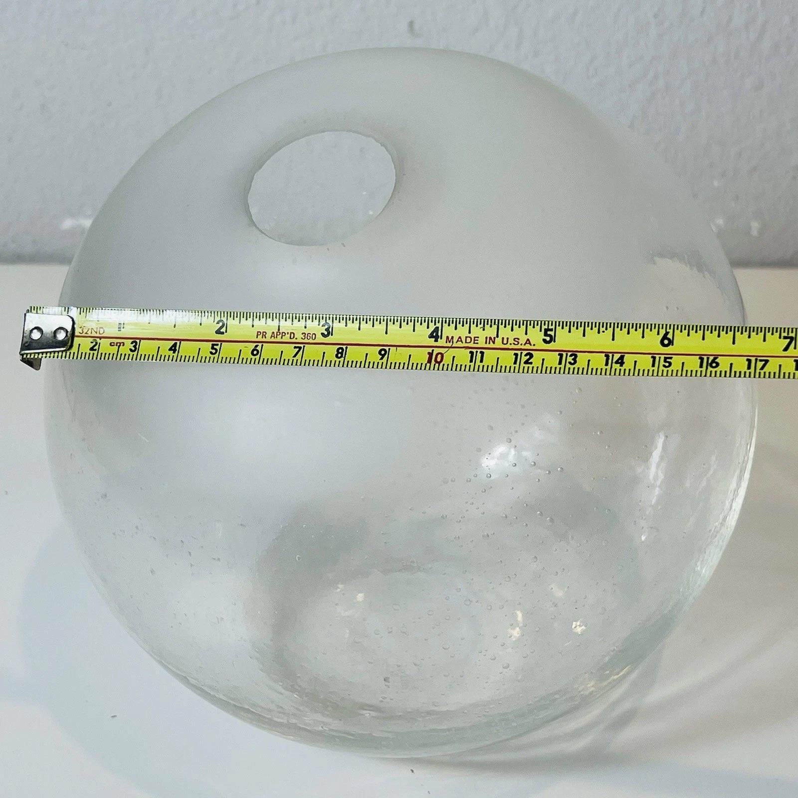 Lazy Susan Vase Decanter Frosted Glass Clear Kitchen Decor Mid Century Modern