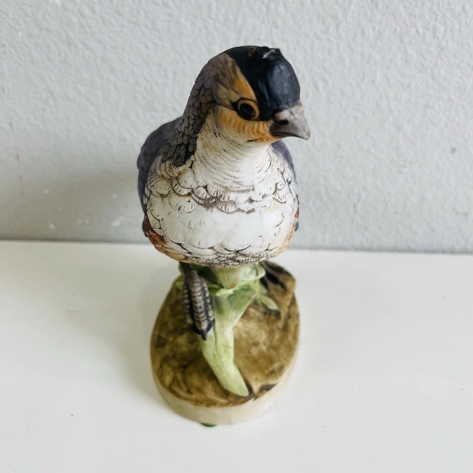 Vintage California Quail Bird Figurine Andrea By Sadek Missing Topknot Decor