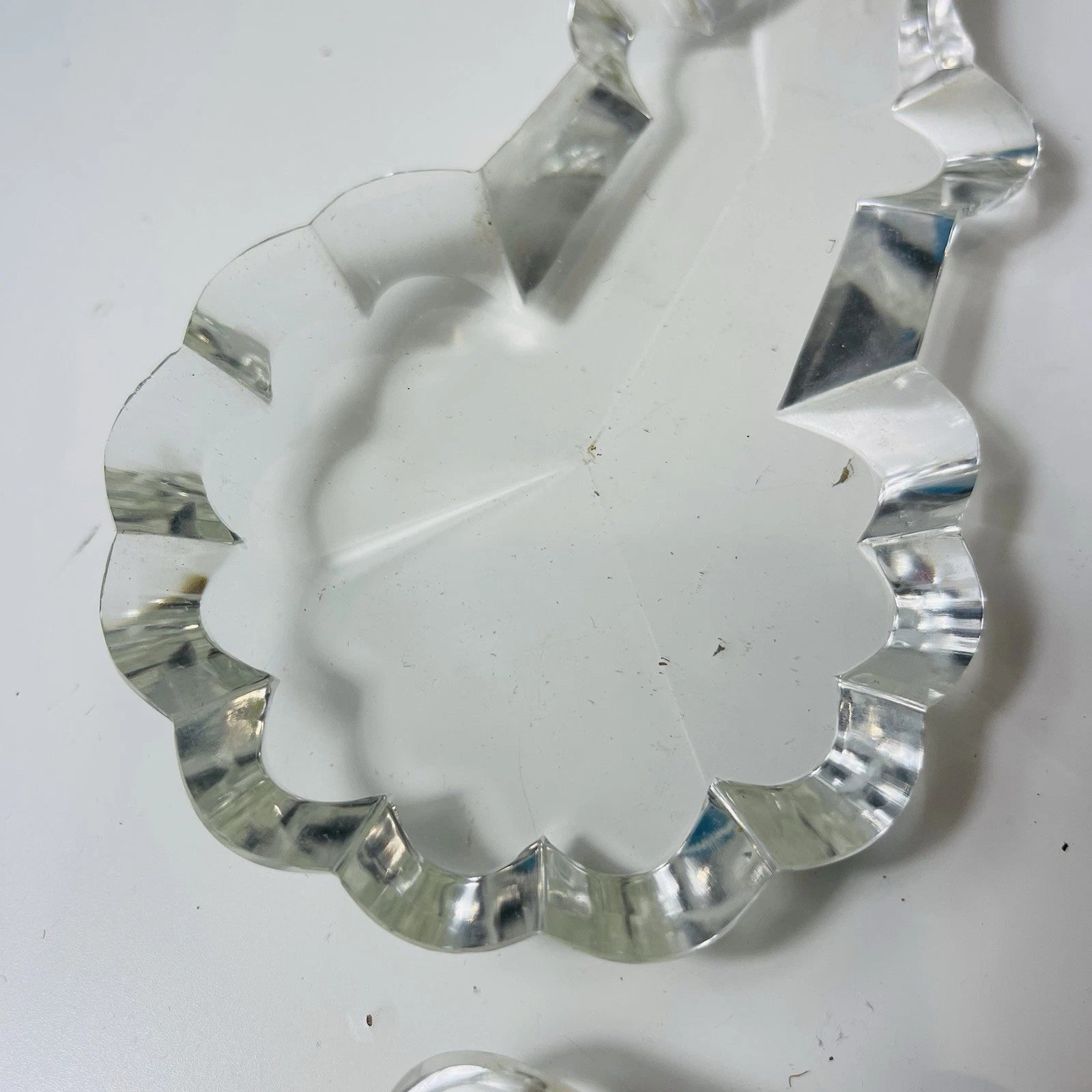 Vintage Assorted Lead Crystal Pendalogue Chandelier, 5-Piece, Antique Quality