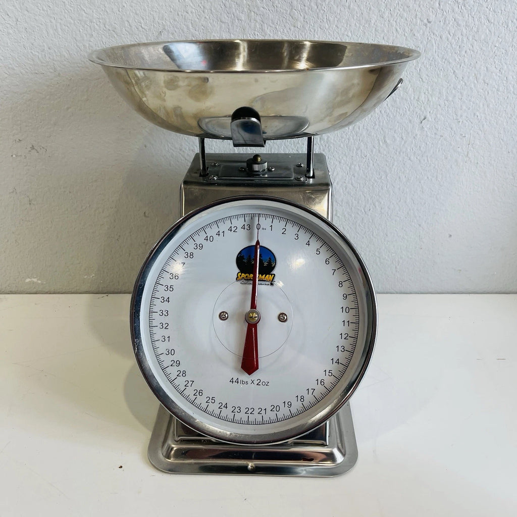 Sportsman 44 lb. Dial Platform Scale with Stainless Steel Produce Dish