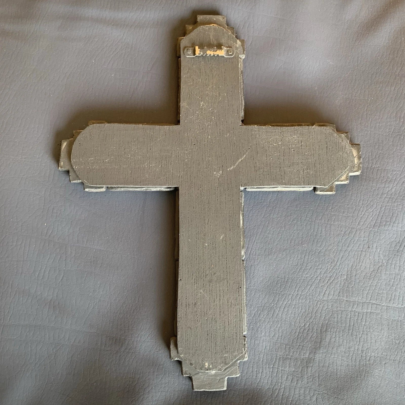 Religious Cross Wall Decor Metallic Wood
