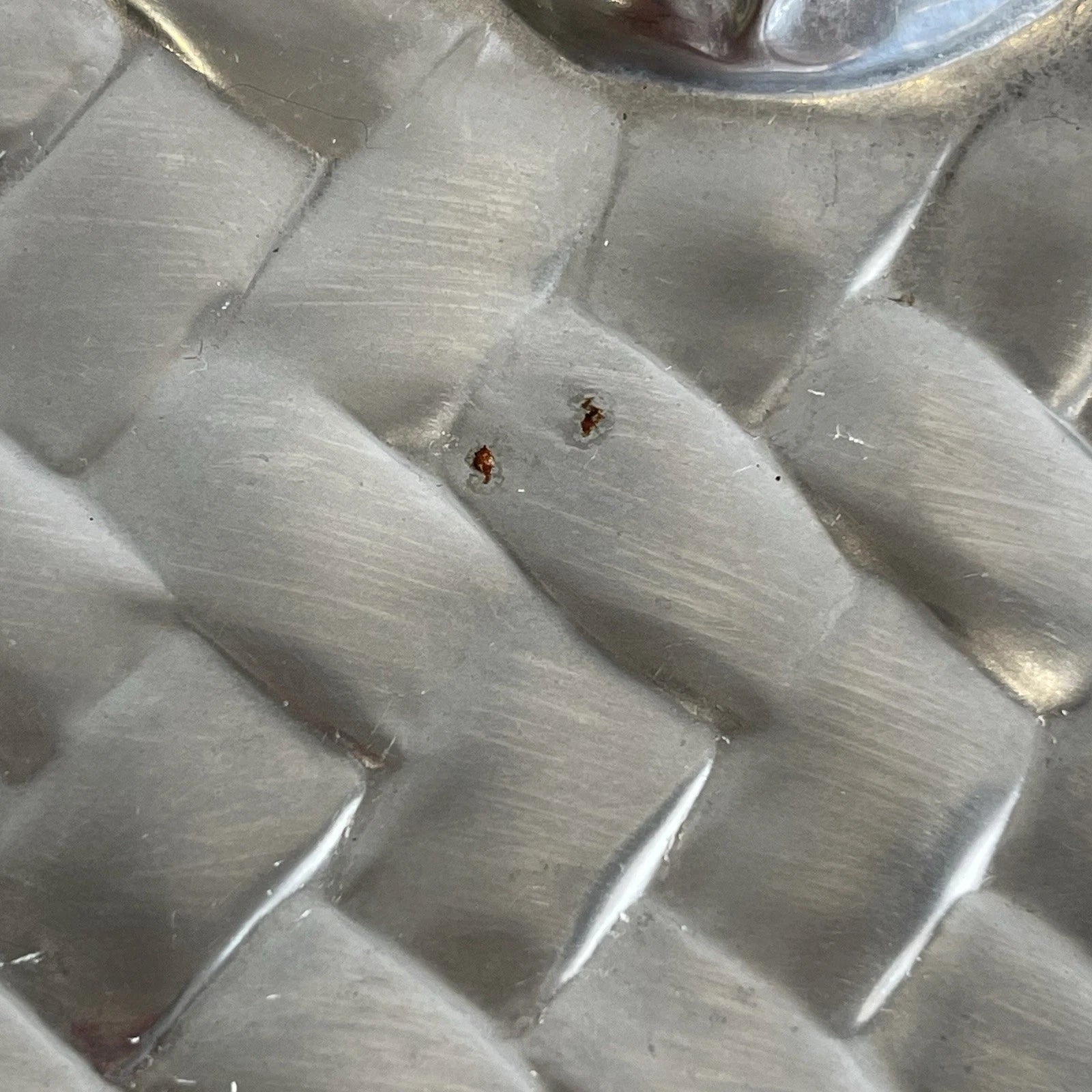 Lenox Grape Weave Handled Serving Platter: Pewter Metal Alloy