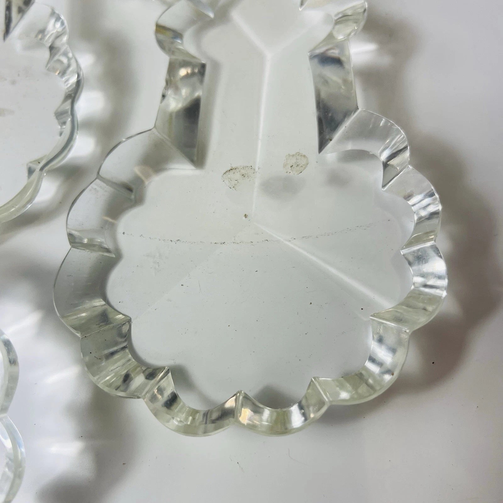 Vintage Assorted Lead Crystal Pendalogue Chandelier, 5-Piece, Antique Quality