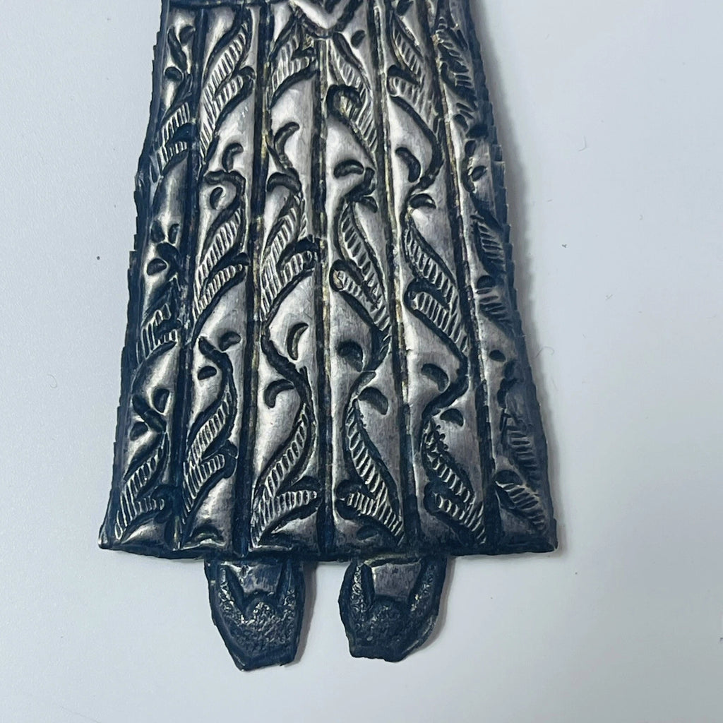 Egyptian Ornament Silver Tone Mold RARE Marked DDYY! Collectible!