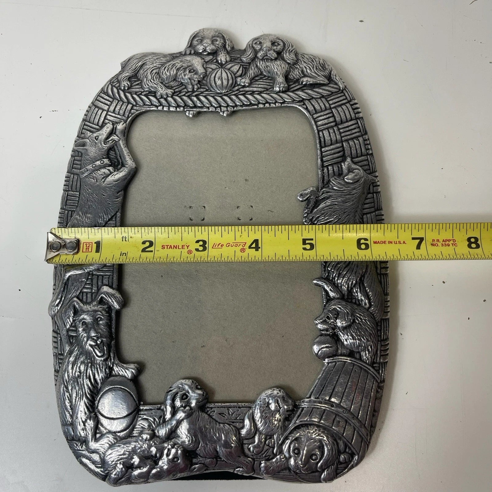 Arthur Court's 1987 Vintage Dog-Themed 5x7 Silver-Tone Picture Frame