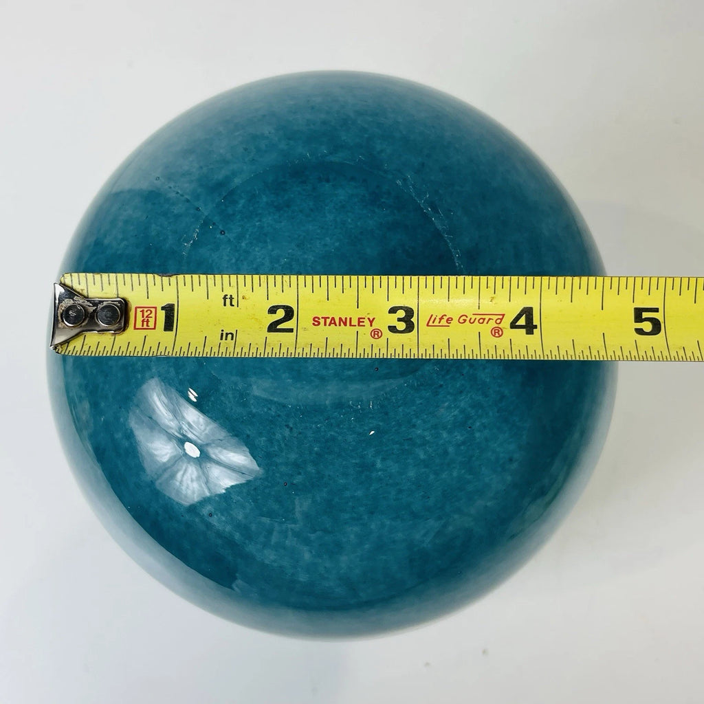 Dutz Mouth Blown Contemporary Turquoise Blue European Studio Art Glass Cup