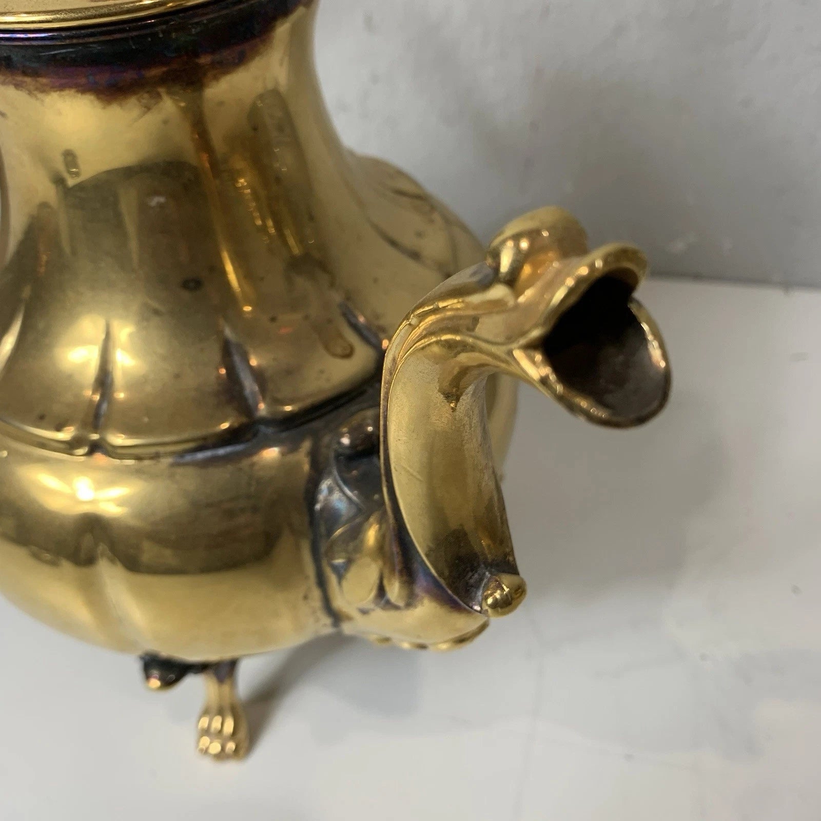Vintage Commonwealth Silver Inc Gold 24k Electroplated Teapot