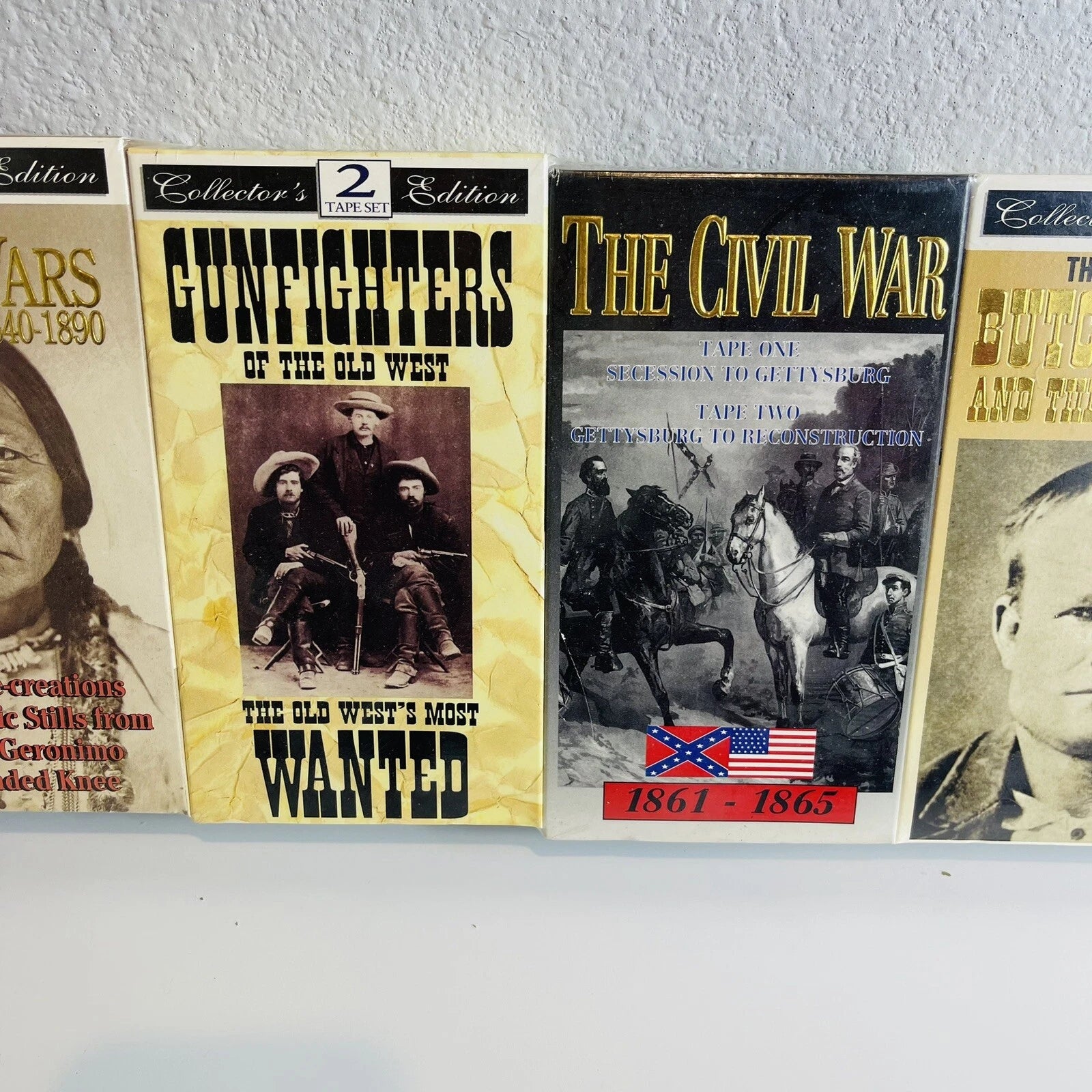 Collectors Edition 10 tape set The Great Indian Wars Gunfighters The Civil War