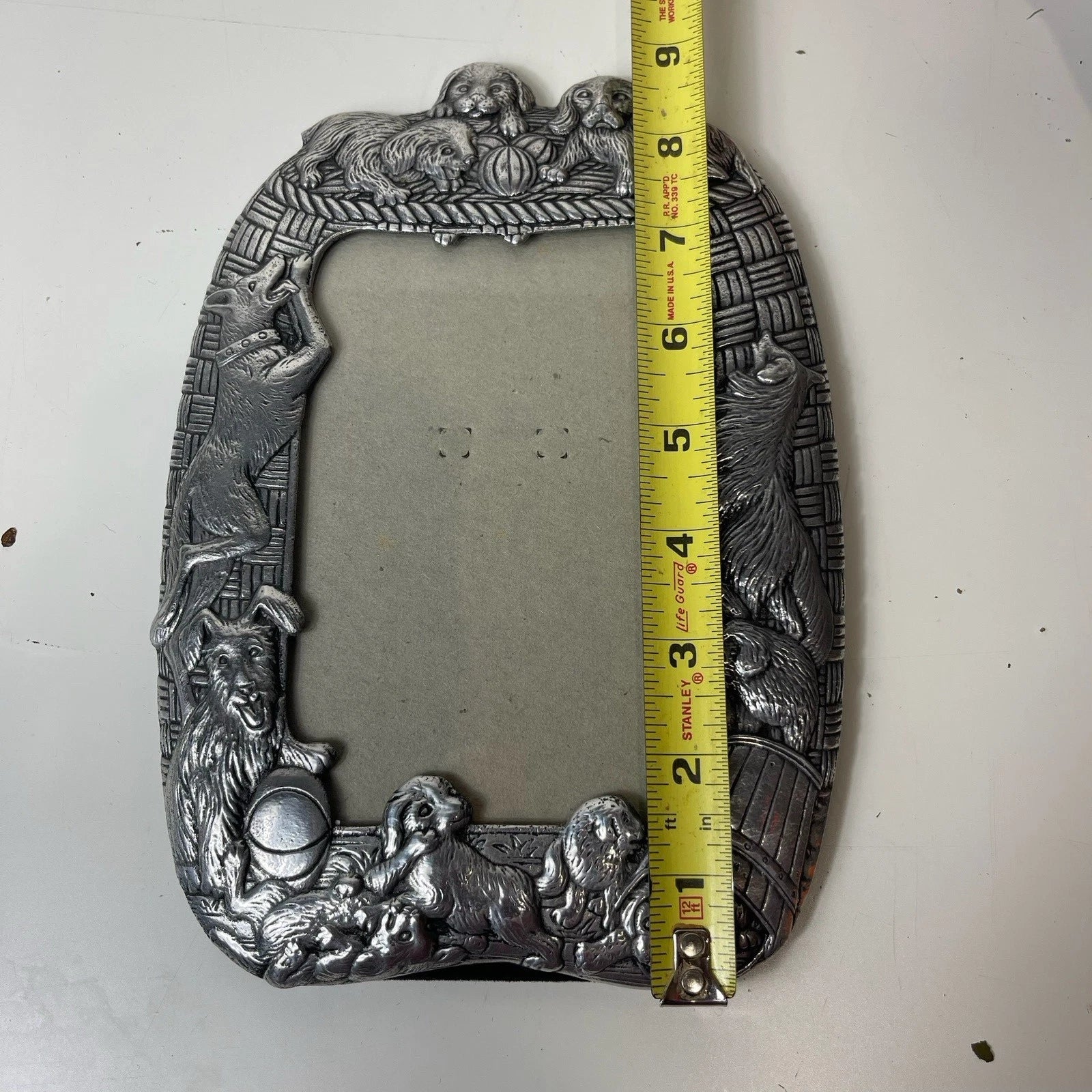 Arthur Court's 1987 Vintage Dog-Themed 5x7 Silver-Tone Picture Frame