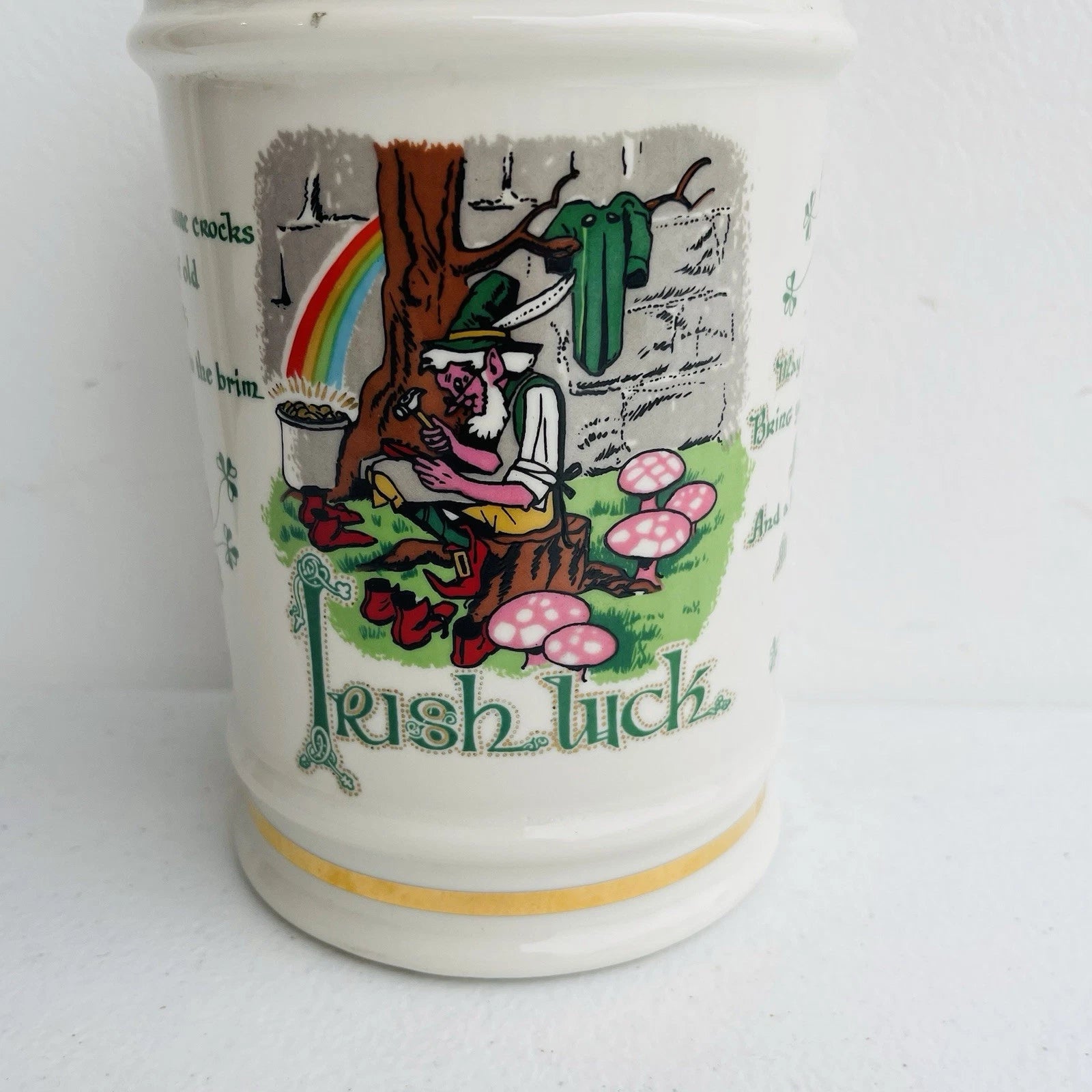 Old Fitzgerald Collector Irish Luck Porcelain Decanter Stitzel Weller