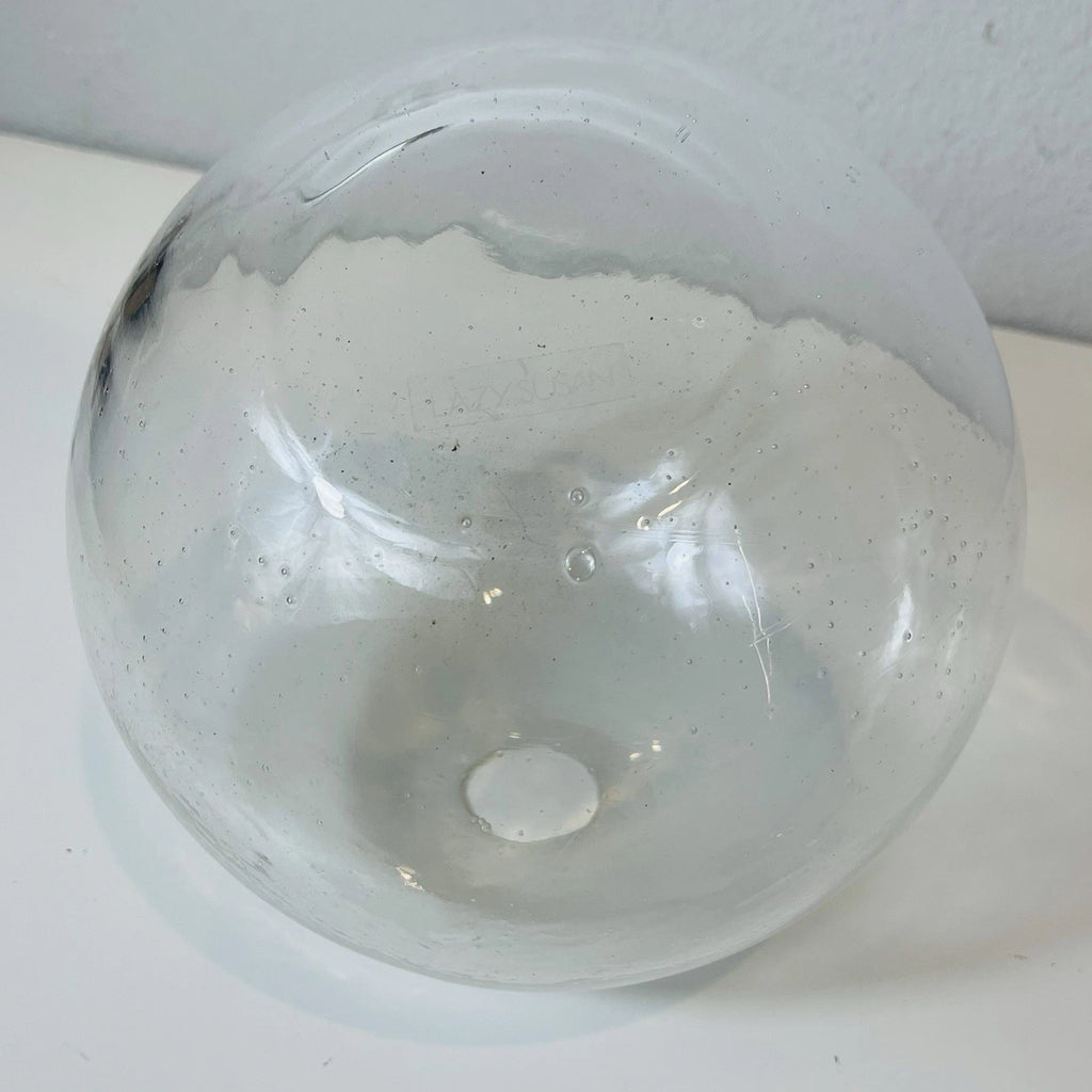 Lazy Susan Vase Decanter Frosted Glass Clear Kitchen Decor Mid Century Modern
