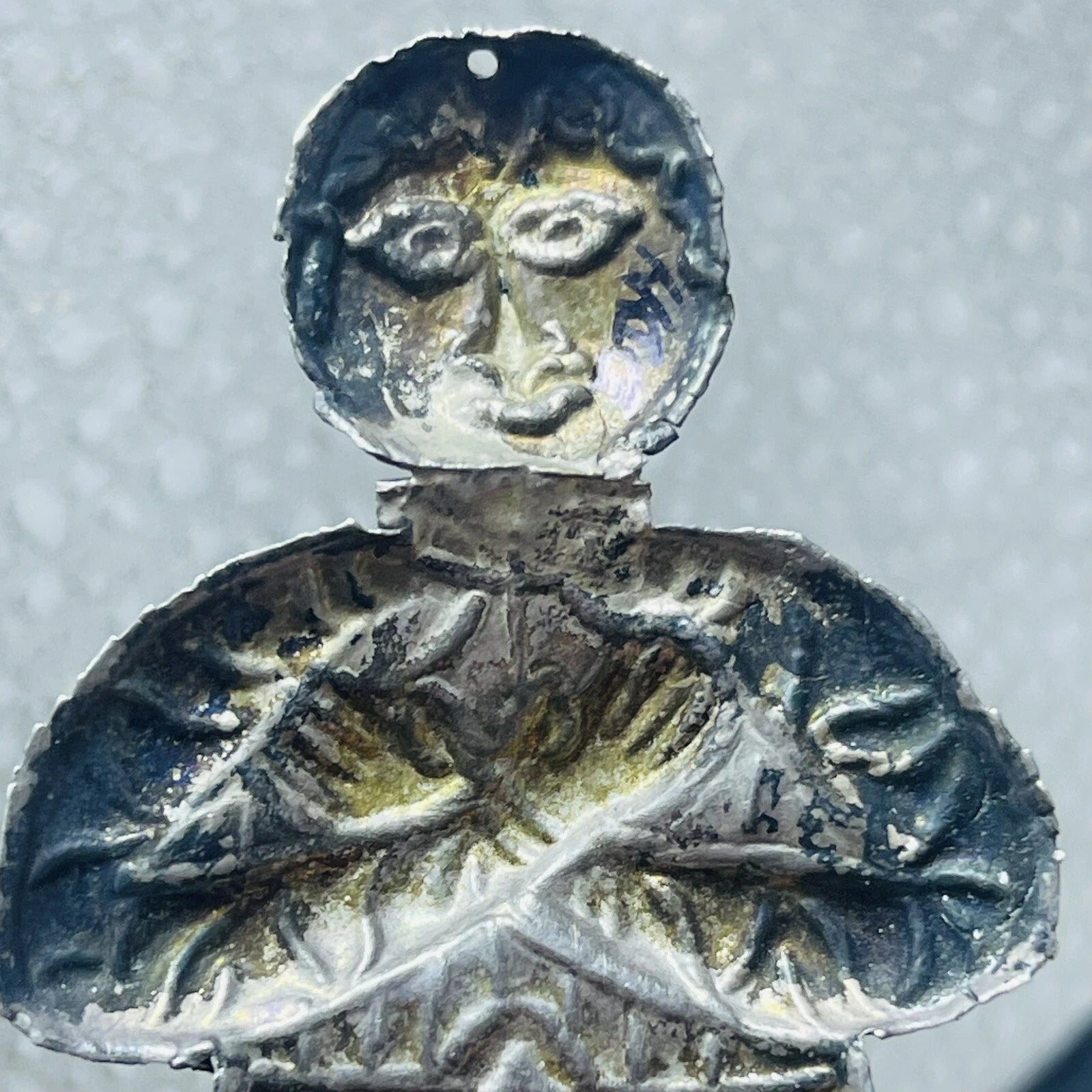 Egyptian Ornament Silver Tone Mold RARE Marked DDYY! Collectible!