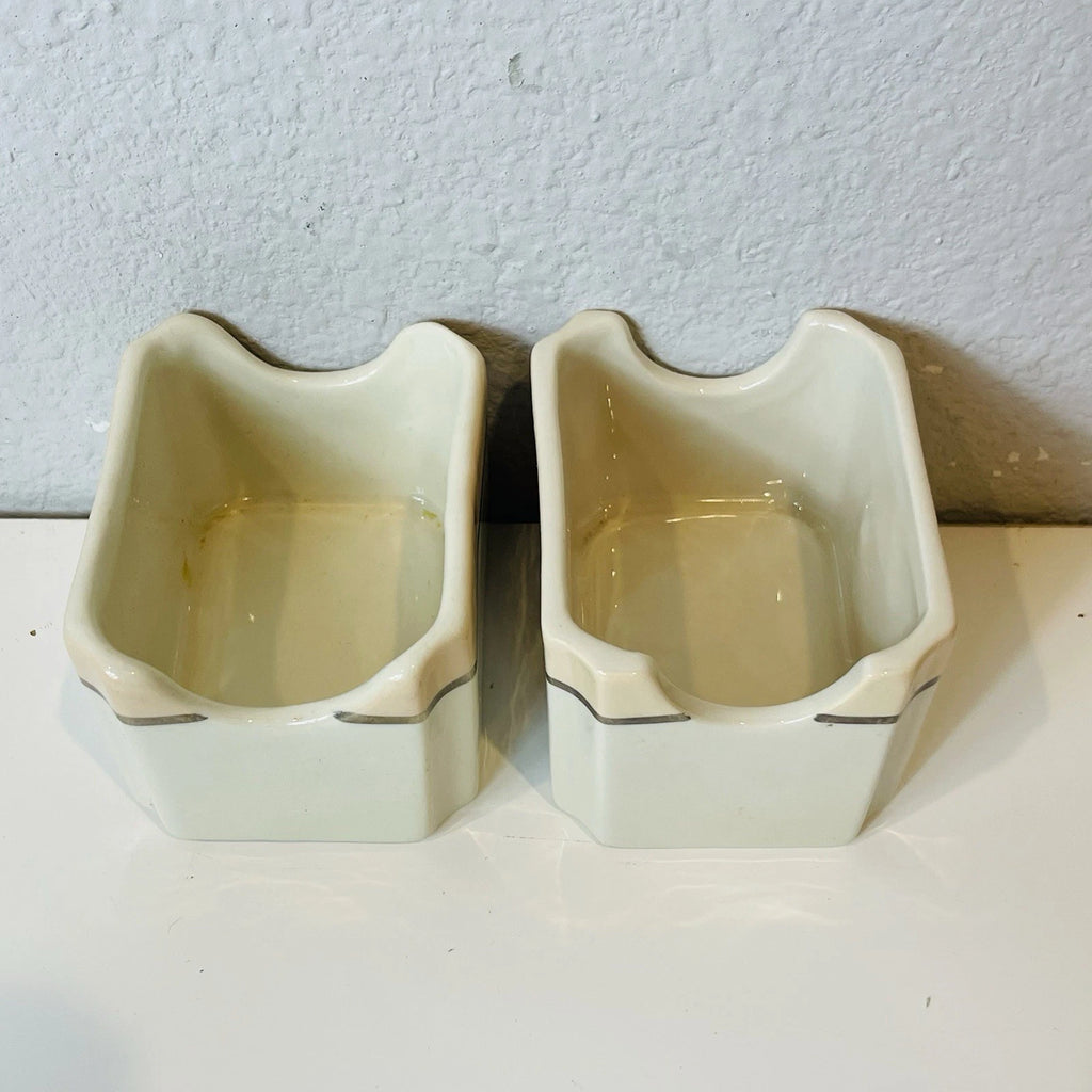 Vintage Style Restaurant Clear Glass Scalloped Sugar Sweetener Packet Holder